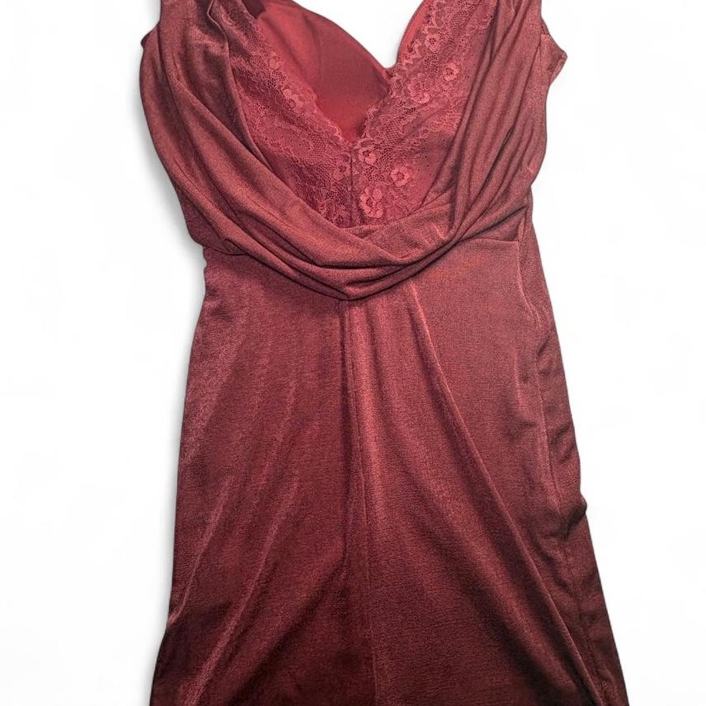 Red Fiestar mini dress with lace trim in size S - Picture 2 of 3